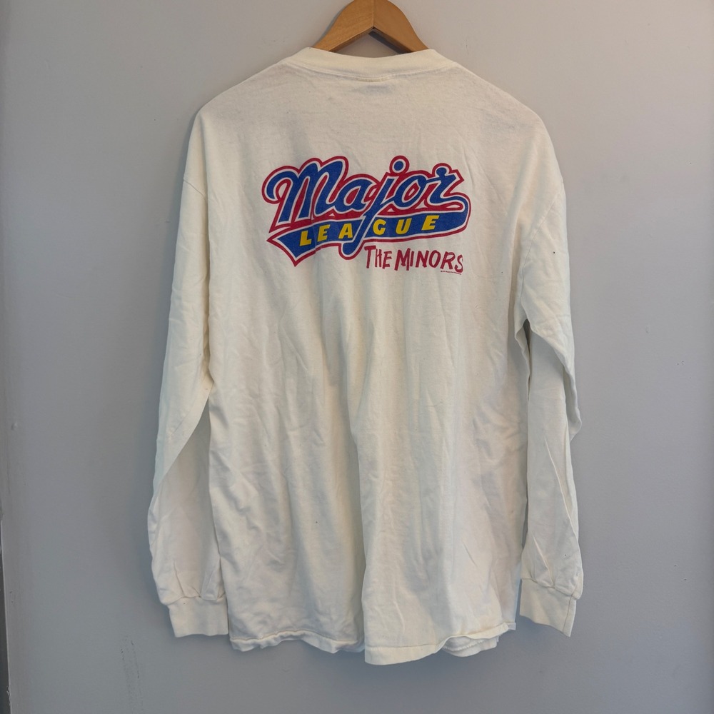 Vintage 1997 Major League The Minors Movie Promo Shirt All Sport XL White LS